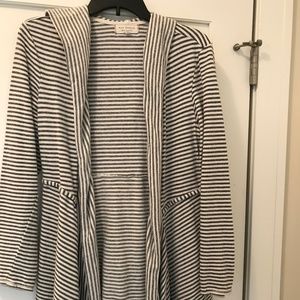 Max Studio Cotton hoodie cardigan jacket sz L